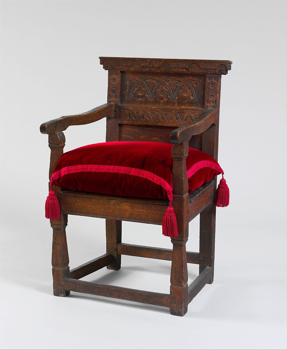 Joined armchair, Oak, American