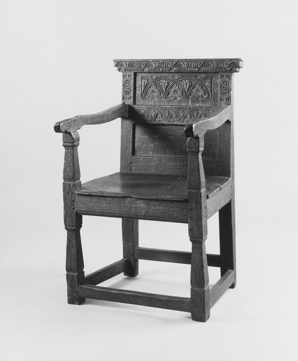 Joined armchair, Oak, American