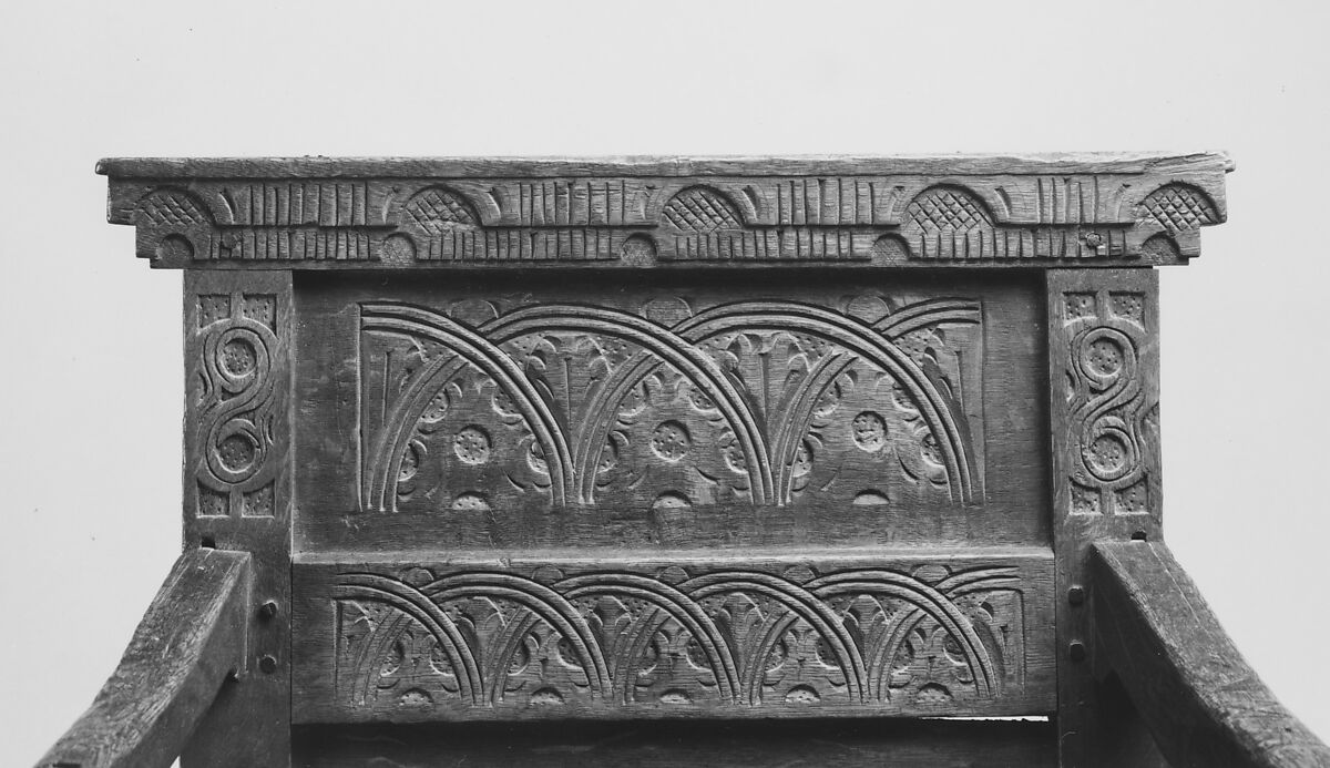 Joined armchair, Oak, American