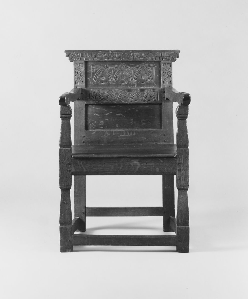 Joined armchair, Oak, American