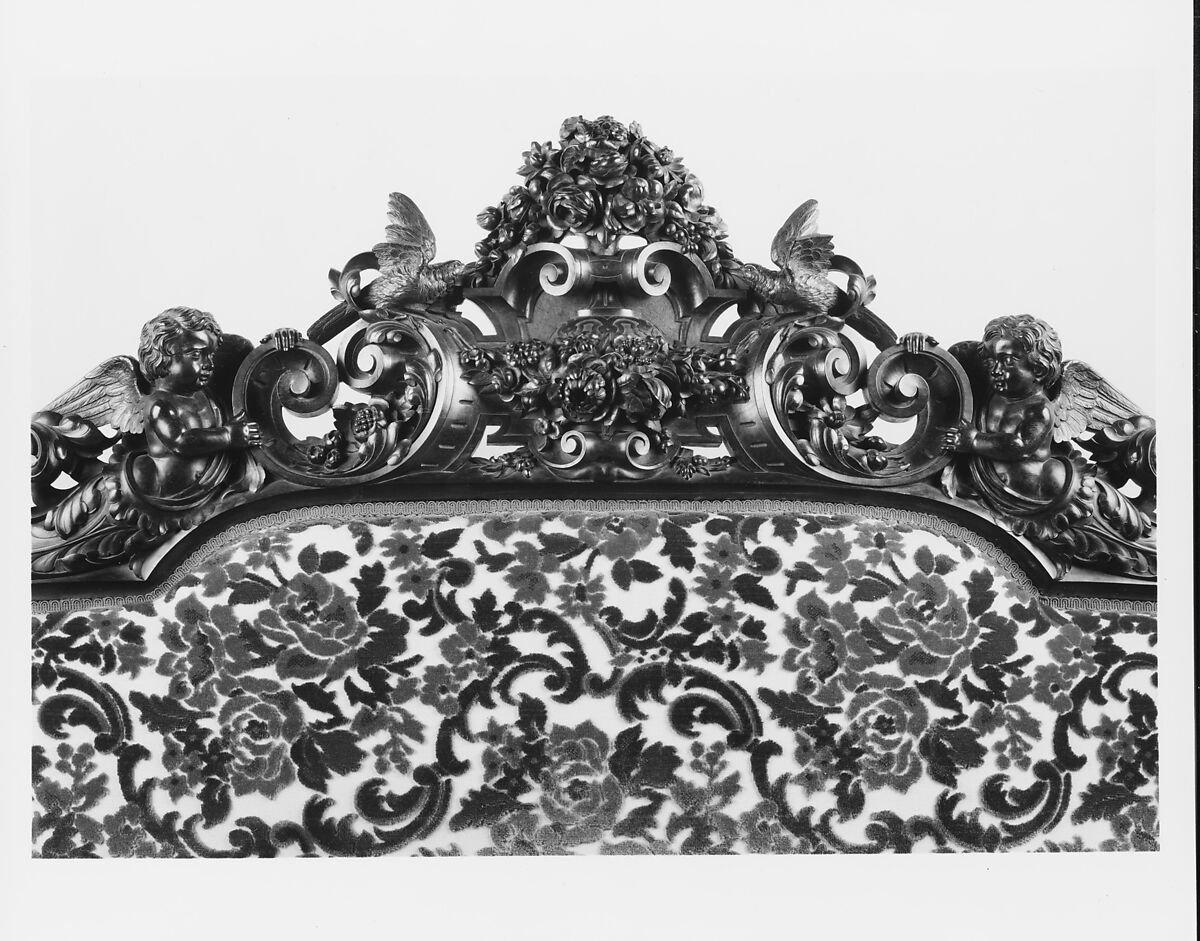 Sofa, Julius Dessoir (1801–1884), Rosewood, replacement showcovers, American