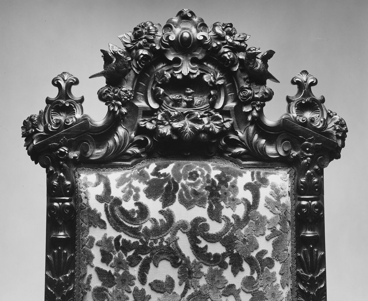 Armchair, Julius Dessoir (1801–1884), Rosewood, replacement showcovers, American