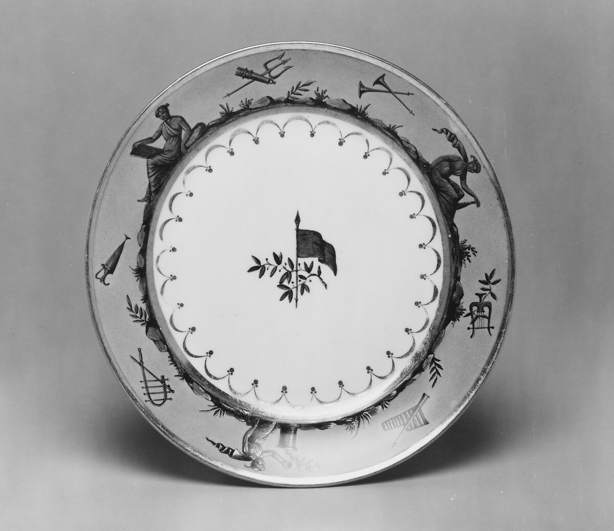 Dinner Plate, Porcelain, French 