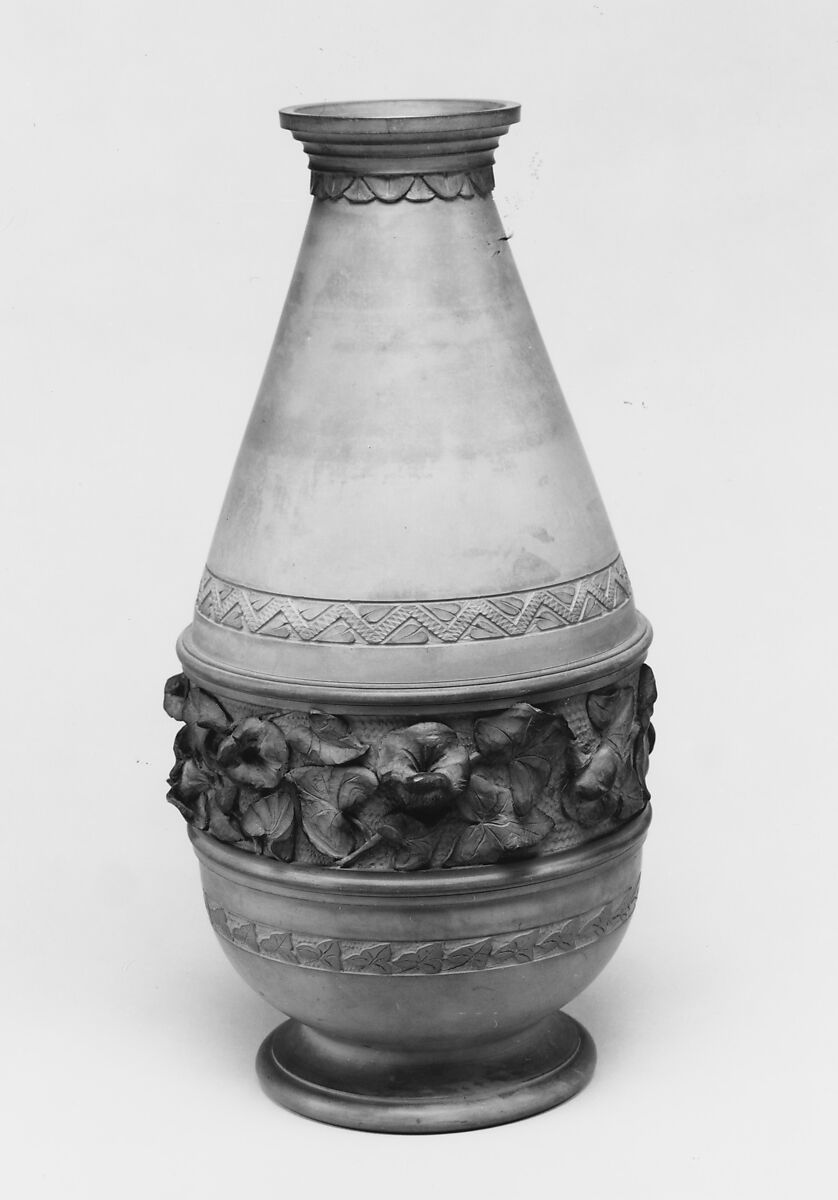 Vase, Designed by George W. Fenety (1850–1933), Red earthenware, American