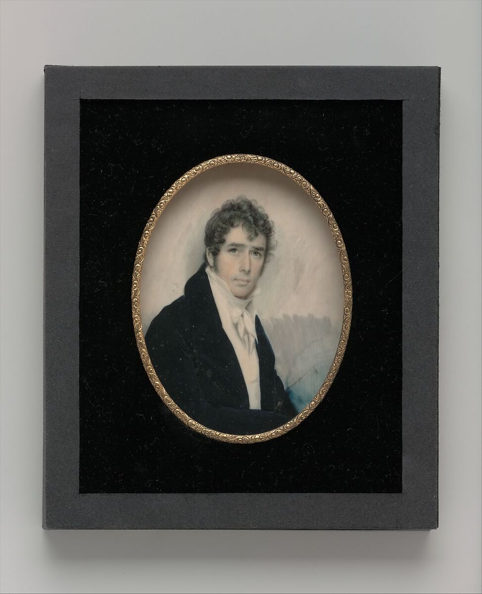 Self-portrait, Joseph Wood (1778–1830), Watercolor on ivory, American 