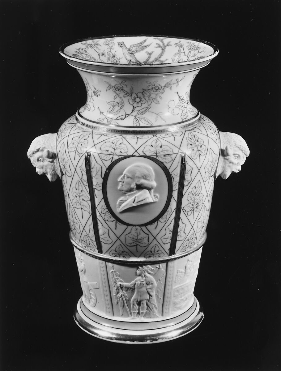 Century Vase, Designed by Karl L. H. Müller (American, 1820–1887), Porcelain, American
