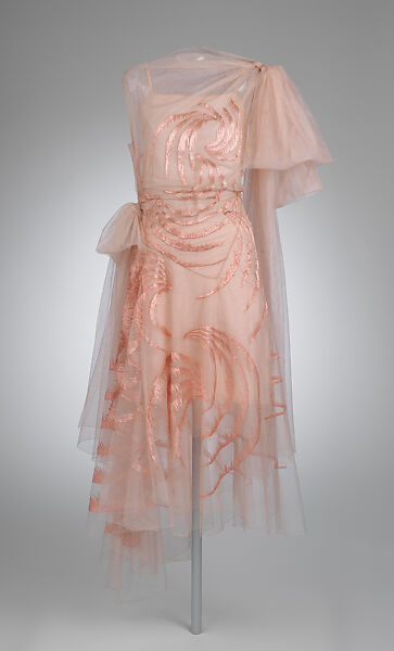 Evening dress, Madeleine Vionnet (French, Chilleurs-aux-Bois 1876–1975 Paris), silk, rayon, French 