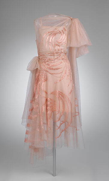 Evening dress, House of Vionnet (French, active 1912–14; 1918–39), silk, rayon, French 