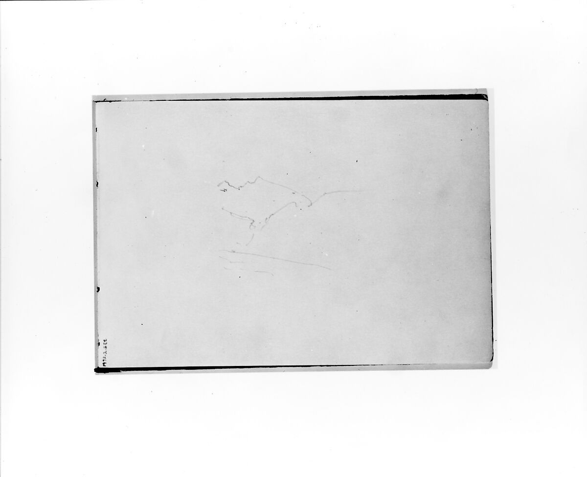 Mountains (from Sketchbook X), William Trost Richards (American, Philadelphia, Pennsylvania 1833–1905 Newport, Rhode Island), Graphite on off-white wove paper, American 