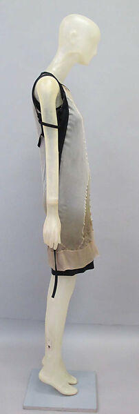 Ensemble, Helmut Lang (Austrian, born 1956), (a) silk, silk/synthetic; (b) cotton; (c, d) leather, rubber; (e) leather, metal, Austrian