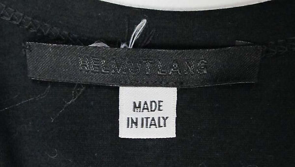 Ensemble, Helmut Lang (Austrian, born 1956), (a) silk, silk/synthetic; (b) cotton; (c, d) leather, rubber; (e) leather, metal, Austrian