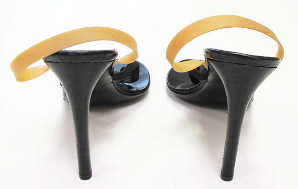 Ensemble, Helmut Lang (Austrian, born 1956), (a) cotton, synthetic; (b) cotton; (c) cotton, silver metal, synthetic; (d, e) leather, synthetic; (f) leather, sterling silver, Austrian