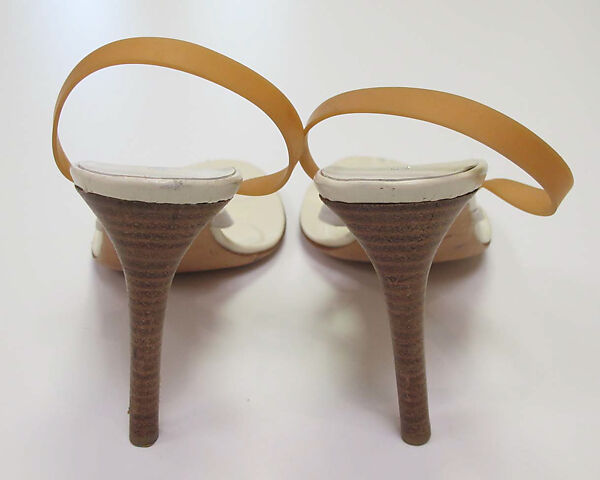 Ensemble, Helmut Lang (Austrian, born 1956), (a) cotton/synthetic, synthetic, plastic; (b, c) cotton/synthetic; (d, e) leather, synthetic, rubber, Austrian