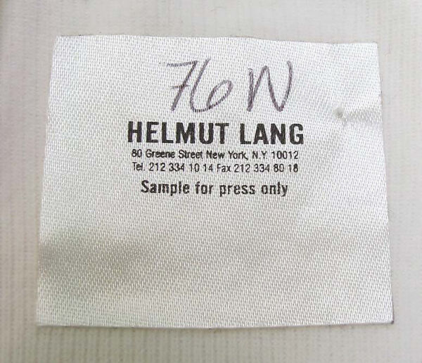 Ensemble, Helmut Lang (Austrian, born 1956), (a, b) synthetic fiber; (c) cotton, latex, metal; (d, e) leather, plastic; (f) plastic, metal, Austrian