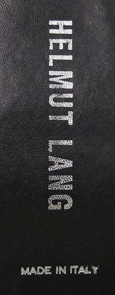 Ensemble, Helmut Lang (Austrian, born 1956), (a, b) synthetic fiber; (c) cotton, latex, metal; (d, e) leather, plastic; (f) plastic, metal, Austrian