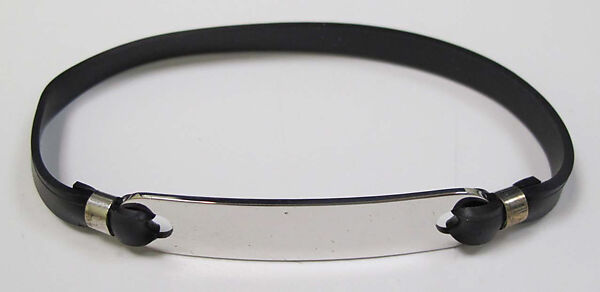 Ensemble, Helmut Lang (Austrian, born 1956), (a, b) synthetic fiber; (c) cotton, latex, metal; (d, e) leather, plastic; (f) plastic, metal, Austrian