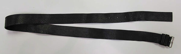 Ensemble, Helmut Lang (Austrian, born 1956), (a, c) synthetic; (b, f) synthetic, metal; (d) cotton, metal; (e) watersnake, metal; (g, h) leather, Austrian