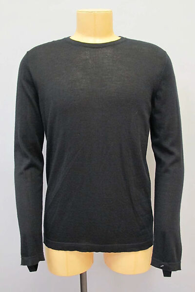 Ensemble, Helmut Lang (Austrian, born 1956), (a) cotton, synthetic; (b, c, d) wool; (e) synthetic; (f, g) leather, metal; (j) cotton, metal, Austrian