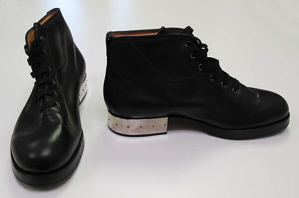 Ensemble, Helmut Lang (Austrian, born 1956), (a) cotton, synthetic; (b, c, d) wool; (e) synthetic; (f, g) leather, metal; (j) cotton, metal, Austrian