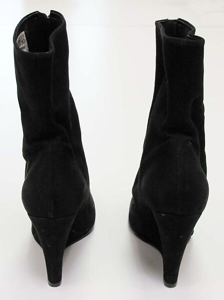 Ensemble, Helmut Lang (Austrian, born 1956), (a, b) leather, silk, synthetic; (c) wool, synthetic; (d, e) suede, Austrian