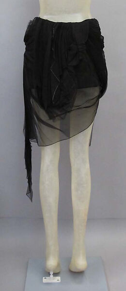 Ensemble, Helmut Lang (Austrian, born 1956), (a) silk, synthetic; (b) silk, cotton; (c, d) patent leather, synthetic, Austrian