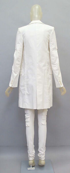 Ensemble, Helmut Lang (Austrian, born 1956), (a–c) cotton; (d) cotton, synthetic; (e, f) cotton, leather, Austrian