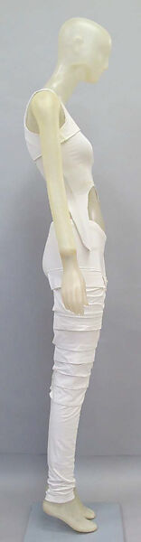 Ensemble, Helmut Lang (Austrian, born 1956), (a–c) cotton; (d) cotton, synthetic; (e, f) cotton, leather, Austrian