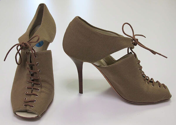 Ensemble, Helmut Lang (Austrian, born 1956), (a–c) cotton; (d) cotton, synthetic; (e, f) cotton, leather, Austrian