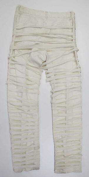 Ensemble, Helmut Lang (Austrian, born 1956), (a) synthetic; (b) cotton, synthetic; (c, e, f) leather, metal (d) synthetic, Austrian