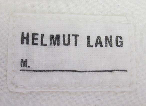 Ensemble, Helmut Lang (Austrian, born 1956), (a) synthetic; (b) cotton, synthetic; (c, e, f) leather, metal (d) synthetic, Austrian