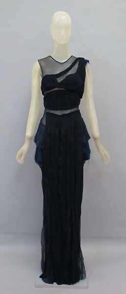 Ensemble, Helmut Lang (Austrian, born 1956), (a) silk, horsehair; (b, c) leather, horsehair, Austrian 