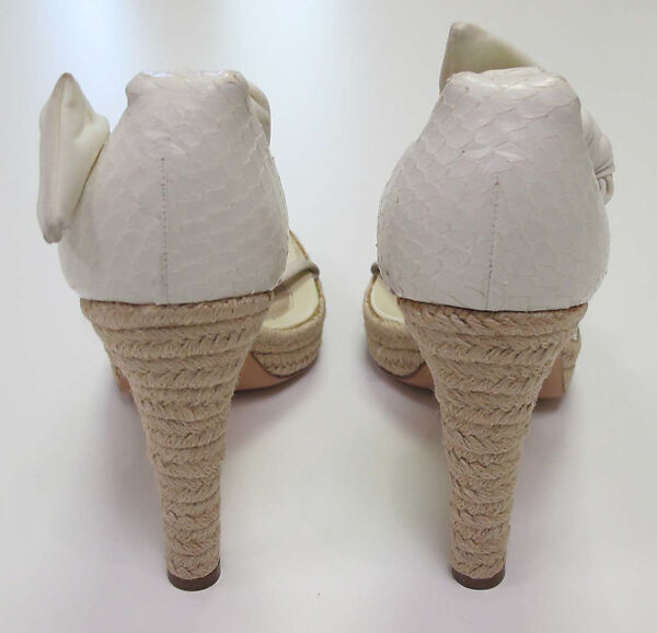 Ensemble, Helmut Lang (Austrian, born 1956), (a) synthetic; (b, c) leather, suede, jute, lizard skin, synthetic, Austrian