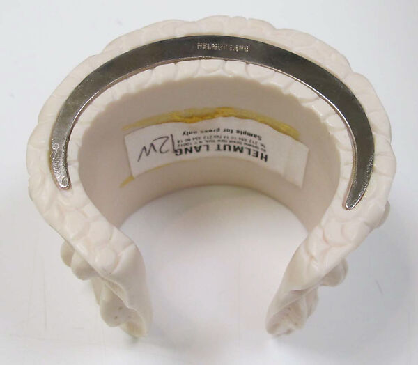Bracelet, Helmut Lang (Austrian, born 1956), plastic, Austrian