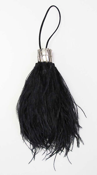 Purse, Helmut Lang (Austrian, born 1956), ostrich, metal, leather, cotton, Austrian 