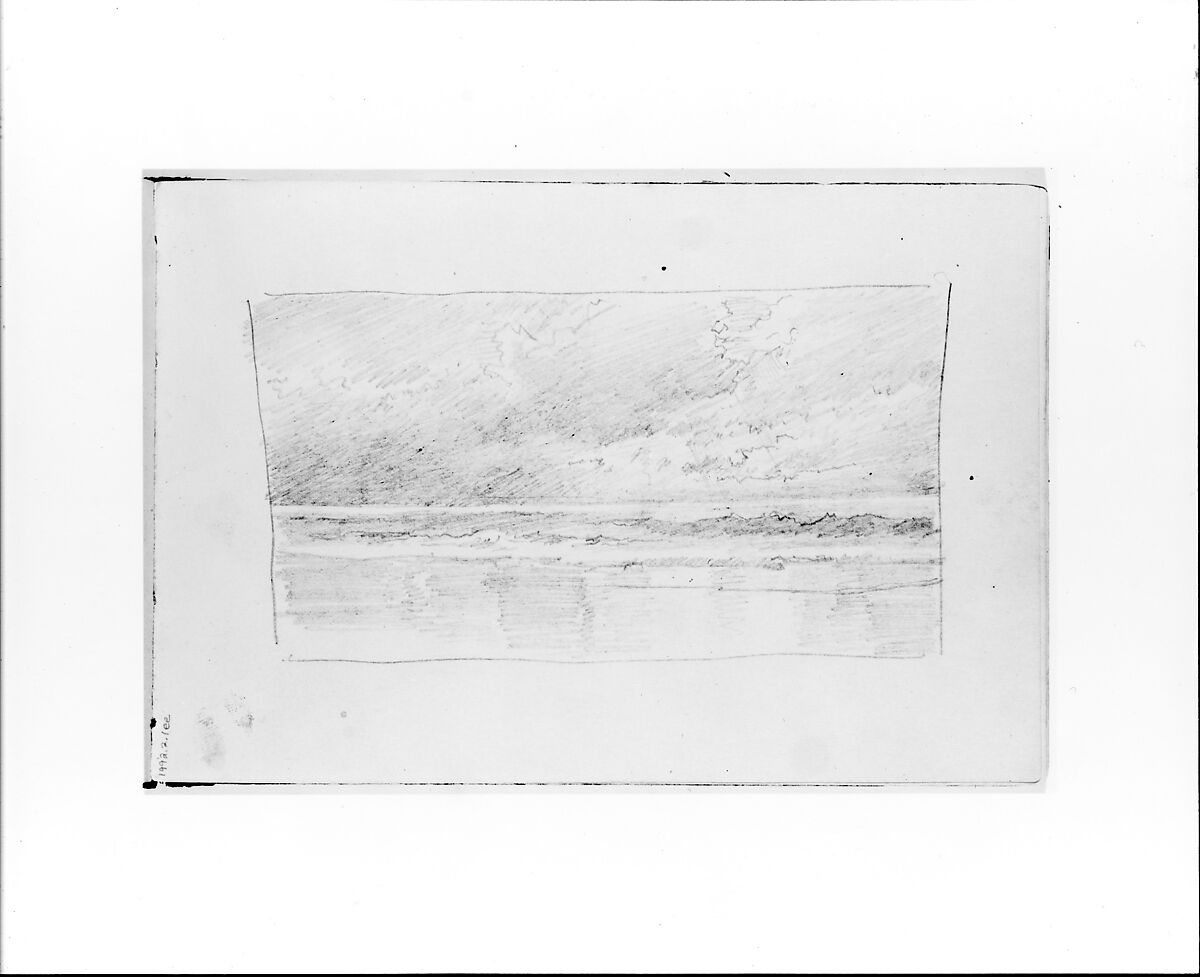 Sea and Sky in a Deluge (from Sketchbook VII), William Trost Richards (American, Philadelphia, Pennsylvania 1833–1905 Newport, Rhode Island), Graphite on off-white wove paper, American 