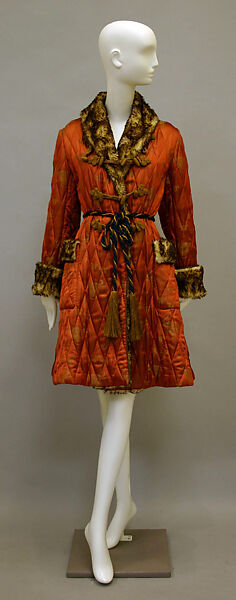 Coat, Jean Paul Gaultier (French, born 1952), synthetic, faux fur, silk, French 