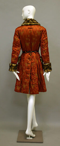 Coat, Jean Paul Gaultier (French, born 1952), synthetic, faux fur, silk, French
