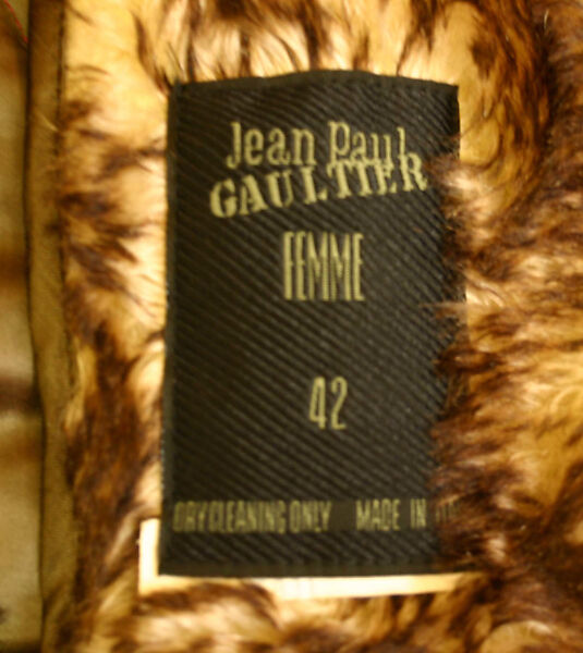Coat, Jean Paul Gaultier (French, born 1952), synthetic, faux fur, silk, French