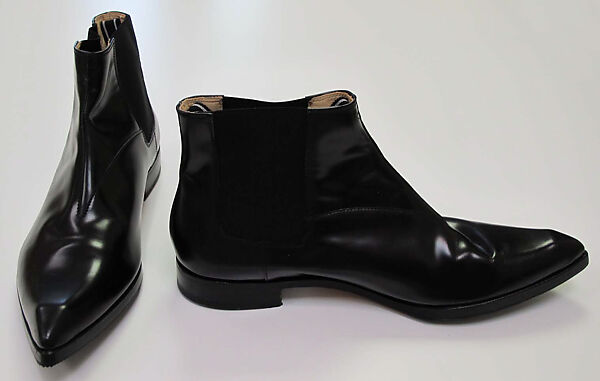 Ensemble, Helmut Lang (Austrian, born 1956), wool, cotton, silk, metal, Spazzolato, Austrian