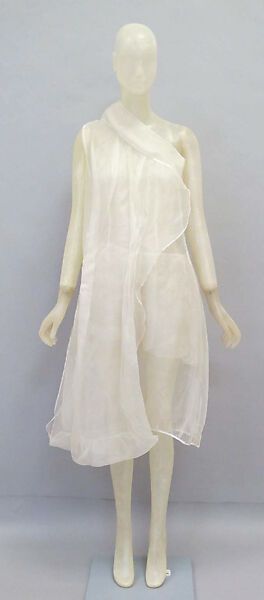 Ensemble, Helmut Lang (Austrian, born 1956), silk, feathers, Austrian 