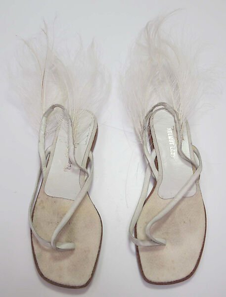 Ensemble, Helmut Lang (Austrian, born 1956), silk, feathers, Austrian