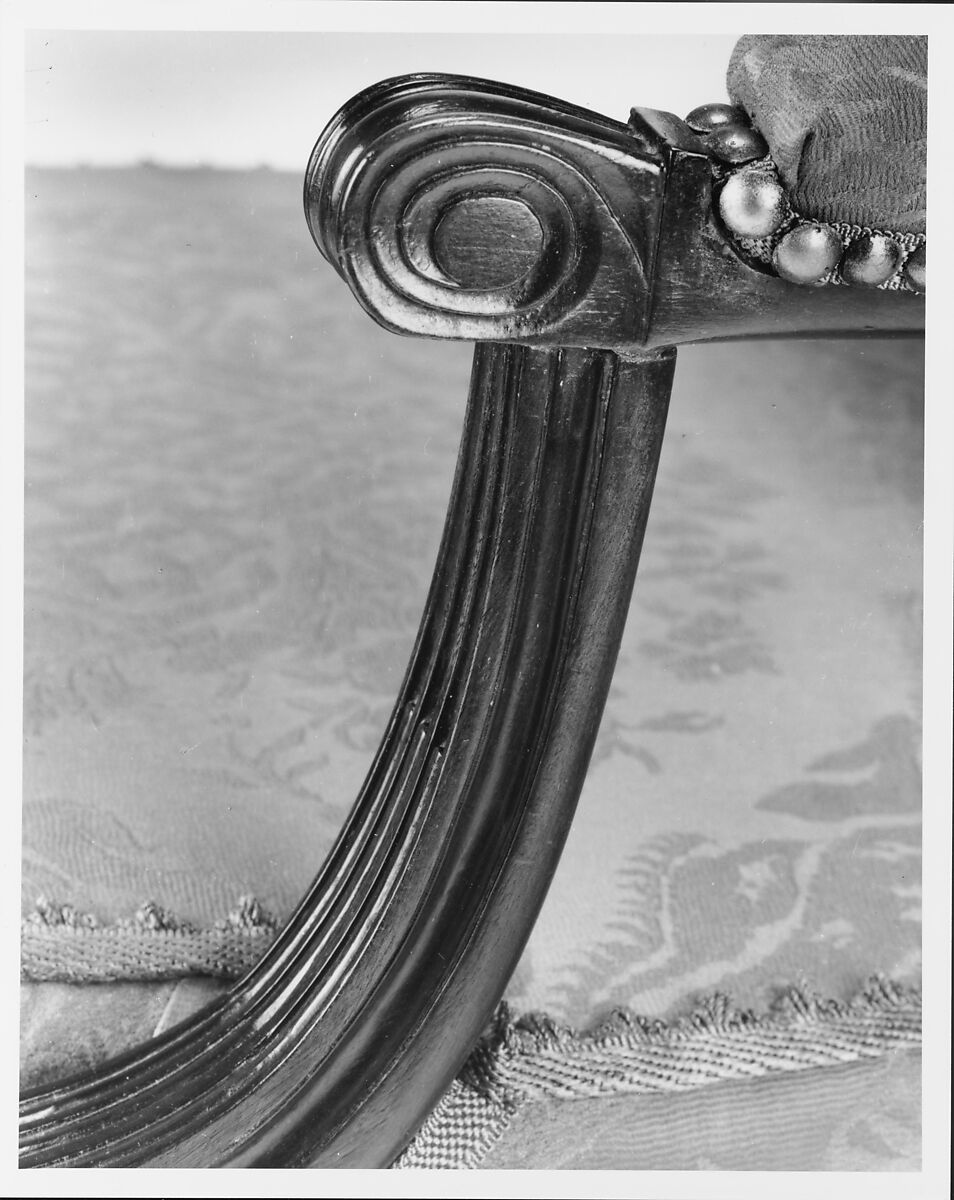 Armchair, Attributed to Adam Hains (1768–after 1820), Mahogany with ash, American