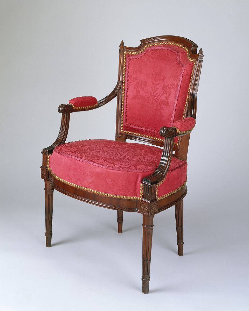 Armchair, Attributed to Adam Hains (1768–after 1820), Mahogany with ash, American 