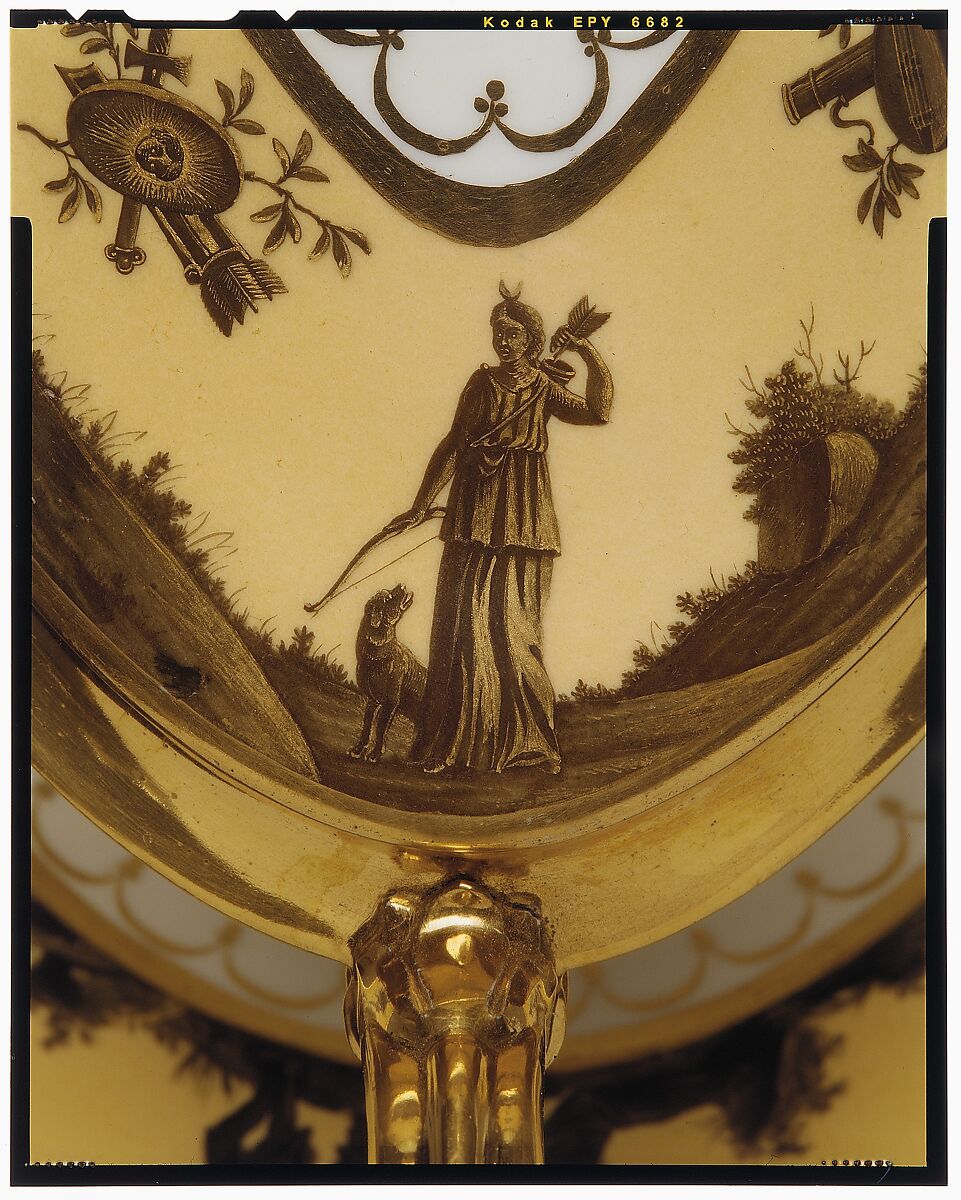 Covered tureen, Attributed to Dihl et Guérhard (French, 1781–ca. 1824), Porcelain, French, for American market