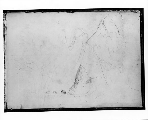 Mountain Sketches (Inside Back Cover of "Splendid Mountain Watercolours" Sketchbook), John Singer Sargent (American, Florence 1856–1925 London), Graphite on off-white wove paper, American 