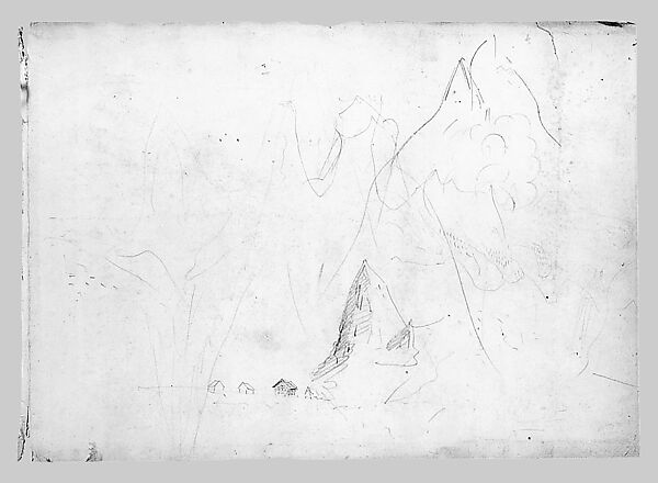 Mountain Sketches (Inside Back Cover of "Splendid Mountain Watercolours" Sketchbook), John Singer Sargent (American, Florence 1856–1925 London), Graphite on off-white wove paper, American