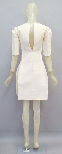 Ensemble, Calvin Klein, Inc. (American, founded 1968), (a) silk, wool, (b, c) metal, leather, American