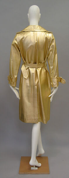 Trench coat, Yves Saint Laurent (French, founded 1961), leather, metal, French