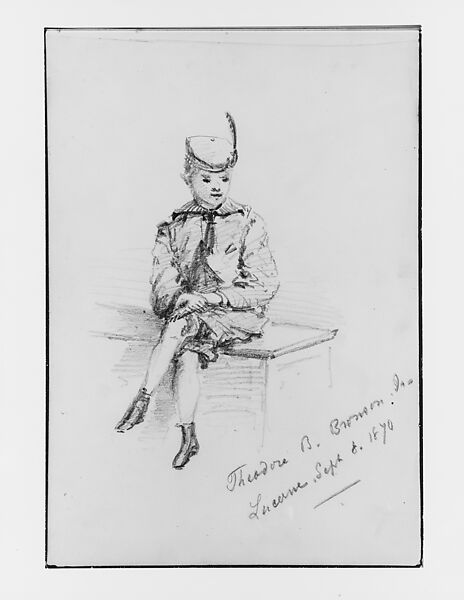 Theodore B. Bronson Jr., Lucerne (from Switzerland 1870 Sketchbook), John Singer Sargent (American, Florence 1856–1925 London), Graphite on off-white wove paper, American 