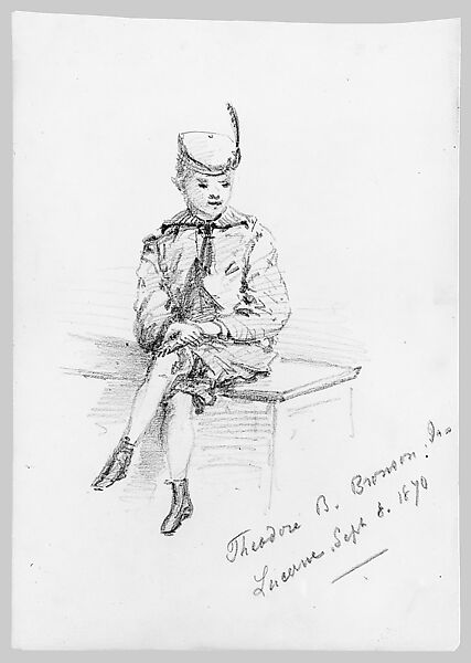 Theodore B. Bronson Jr., Lucerne (from Switzerland 1870 Sketchbook), John Singer Sargent (American, Florence 1856–1925 London), Graphite on off-white wove paper, American